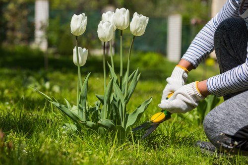 Landscapers Victoria rubbish crew working safely with insured waste removal